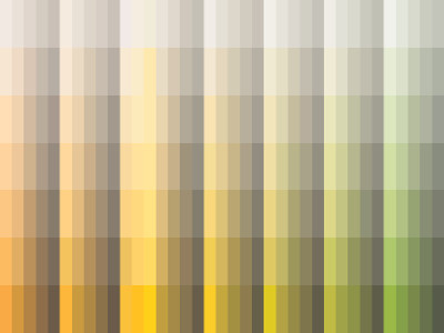 Πίνακας χρωμάτων από το χρωματολόγιο Inspired της Kraft paints (κίτρινες αποχρώσεις)